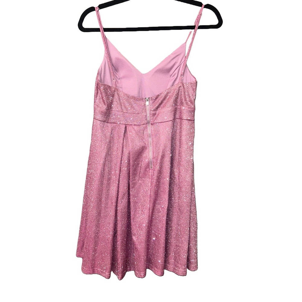 Haute Monde pink & lavender glitter sparkle mini dress size small - Picture 2 of 7